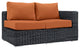 Canvas Tuscan Summon Outdoor Patio Sunbrella Right Arm Loveseat