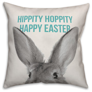Hippity Hoppity Happy Easter 16x16 Throw Pillow