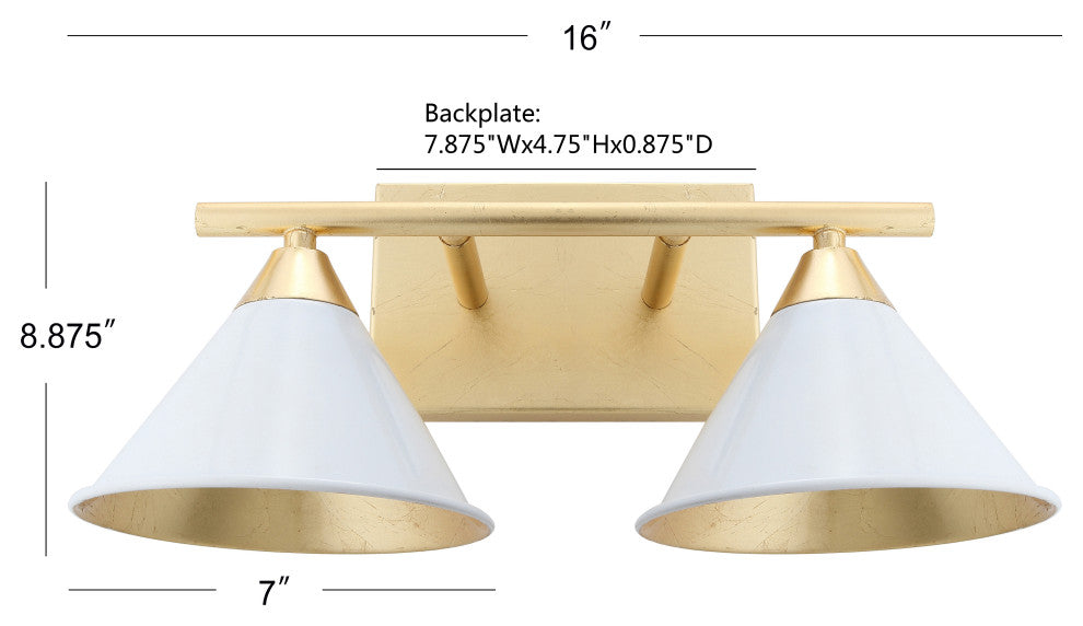 Yvette 1-light Metal Wall Sconce, 2-Light