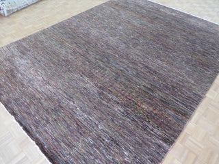 9x12 Handmade Chocolate Brown Gabbeh Oriental Rug