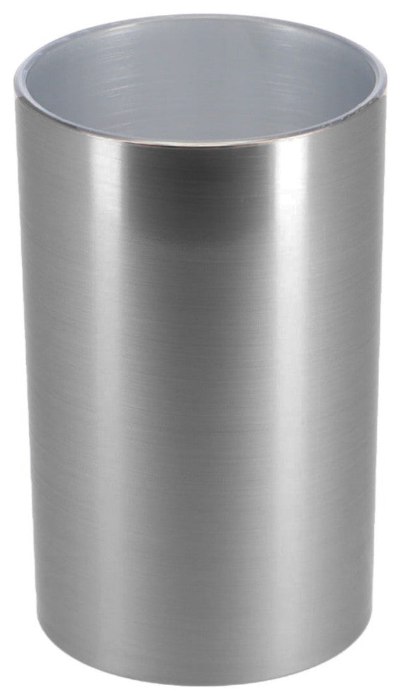 Brushed Aluminum Bath Tumbler Cup Holder or Toothbrush Holder NOUMEA