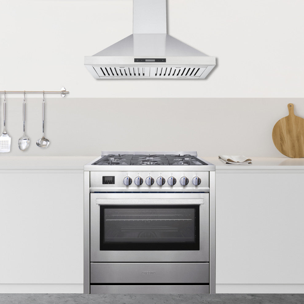 36" Gas Range 5 Burners Convection Oven