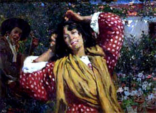 Alberto Pla y Rubio Gitana, Gallery Wrapped Canvas Print, 18"x27"