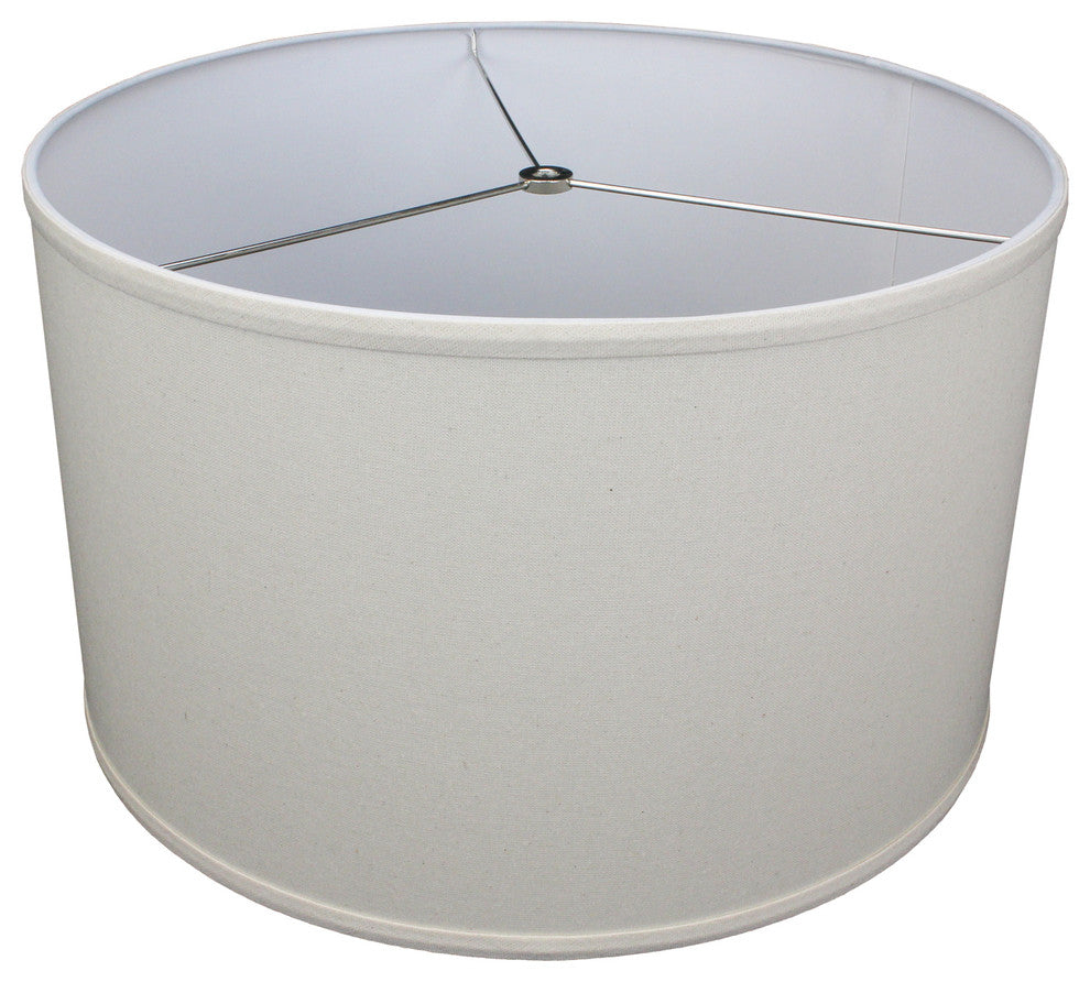Fenchel Shades 18"x18"x11' Spider Attachment Drum Lamp Shade, Linen Beige