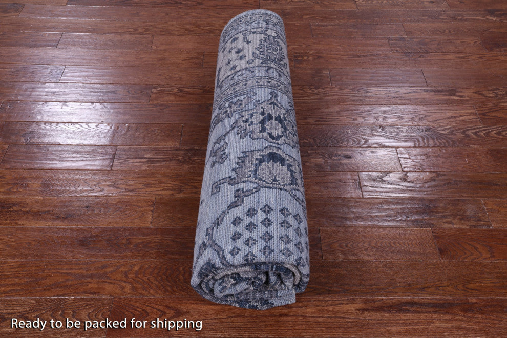 8' 1" X 10' 3" Handmade Turkish Oushak Wool Rug - Q13644