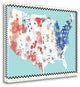 "Usa" By Sarah Ogren, Giclee Print on Gallery Wrap Canvas, Ready to Hang