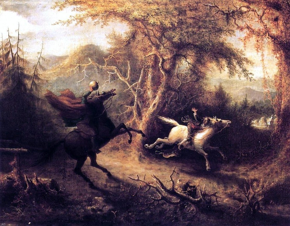John Quidor The Headless Horseman, 21"x28" Wall Decal