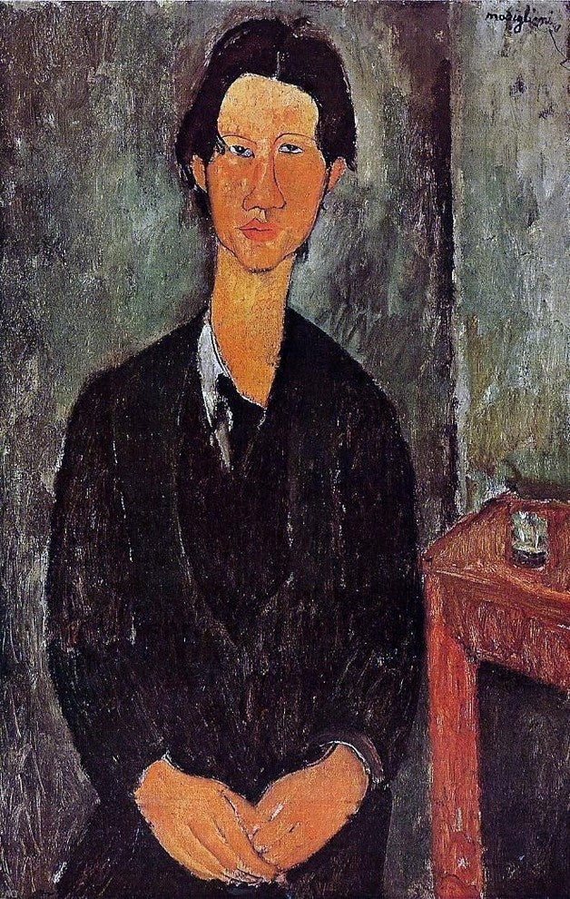 Amedeo Modigliani Portrait of Chaim Soutine, 18"x27" Wall Decal