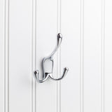 4" Triple zinc concealed mount hook. Finish: PC.