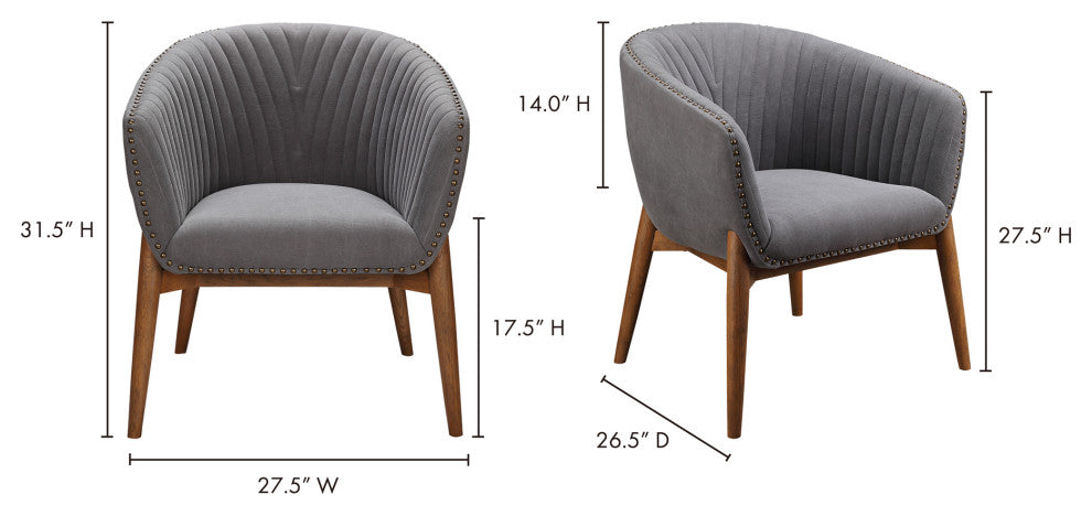 Retro Kismet Tub Chair Grey - Grey