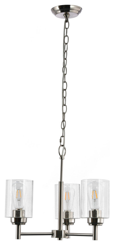Lazzur Couesnon 3 Light 18" Satin Nickel Chandelier