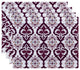 18"x14" Bombay, Geometric Print Placemat, Purple, Set of 4