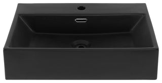 Claire 24" Rectangle Wall-Mount Bathroom Sink, Matte Black
