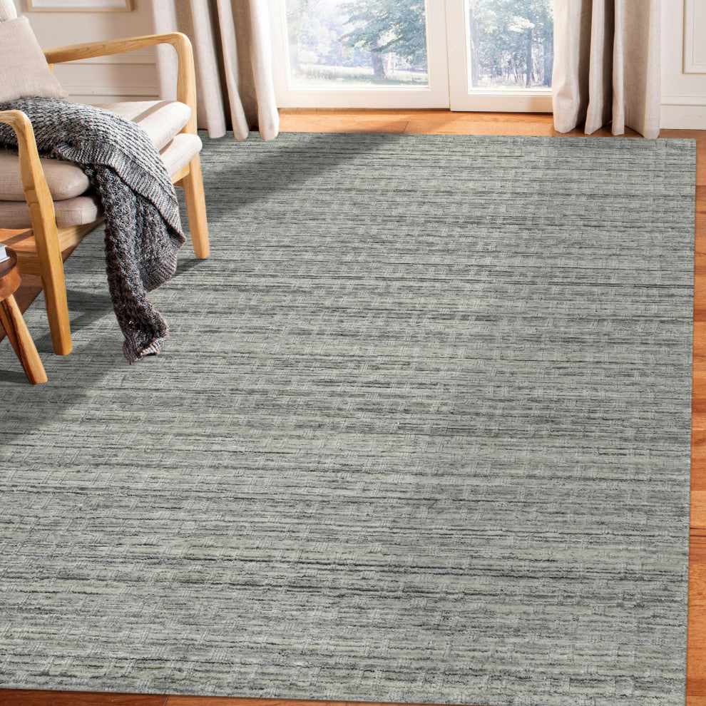 Houston Aliya Area Rug, Light Gray, 7'9" x 9'9", Geometric