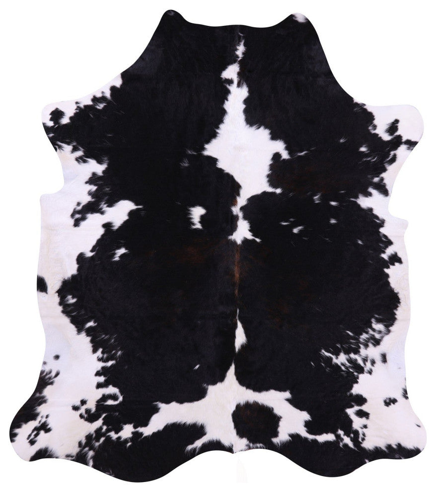 7' 1" X 6' 4" Organic Natural Hair-On Cowhide Area Rug C1710