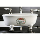 Kingston Brass 7-3/4" Miniature Ceramic Double Ended Bathtub, White