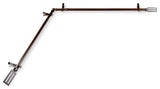 Mabel 13/16 inch Corner Window Curtain Rod, Cocoa, 48-84"