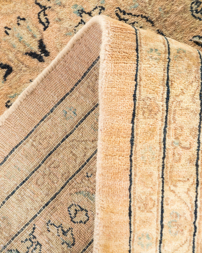 Mogul, One-of-a-Kind Hand-Knotted Runner Beige, 9'0"x18'10"