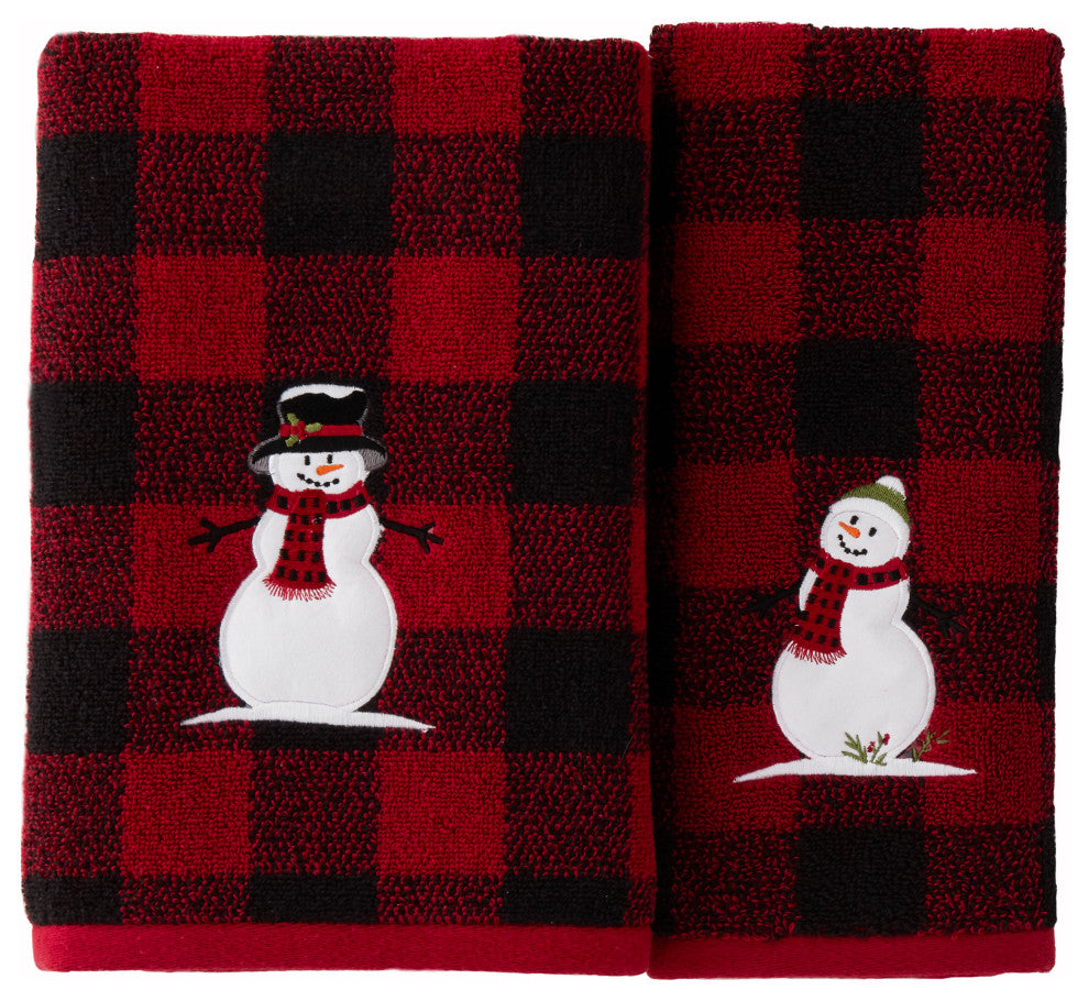 SKL Home Woodland Winter Bath Towel, Red