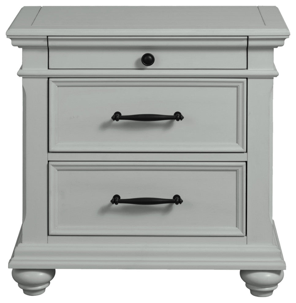 Picket House Slater Nightstand WithUSB Gray