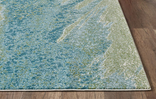 Illusions Mist Abstract Watercolor Area Rug, Ocean, 9'10" X 13'2"