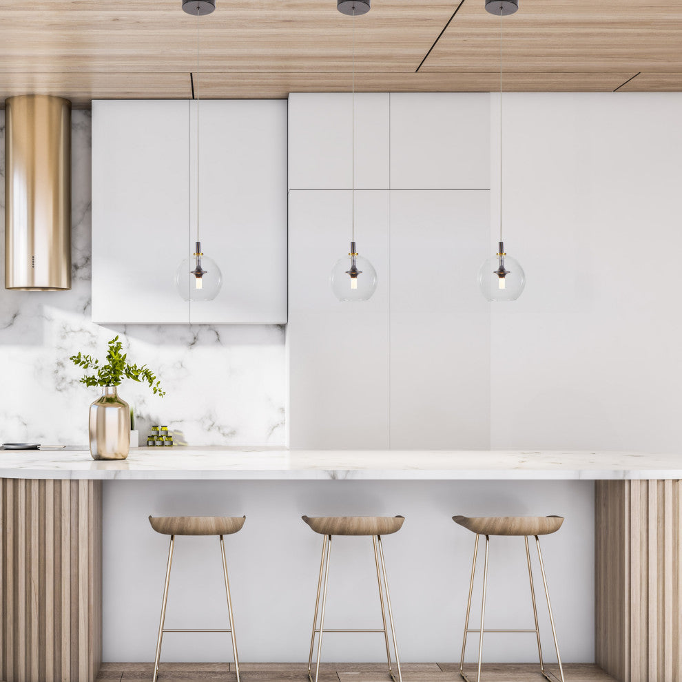 Portofino 7" ETL Certified Integrated LED Pendant, Antique Brass