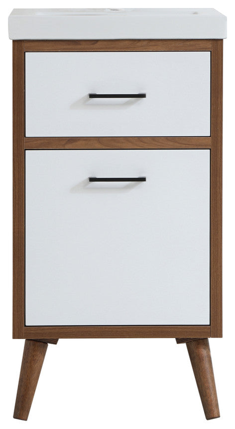 Beatrice 18" Bathroom Vanity, Matte White