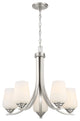 Minka-Lavery 4925-84, 5-Light Chandelier, Shyloh, Brushed Nickel