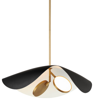 ET2 E24966 Carmen 24"W LED Chandelier - Black / Gold