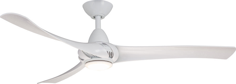Droid LED Nickel Walnut Ceiling Fan