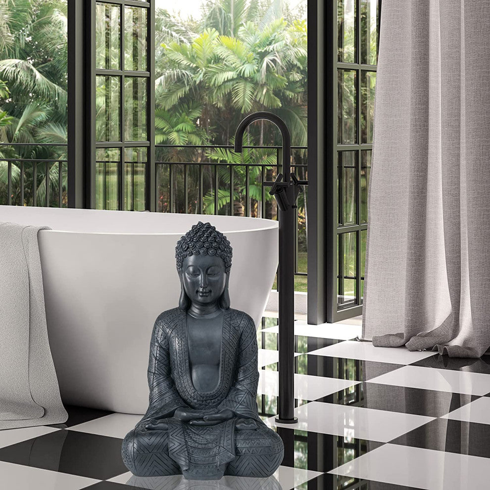 Temple Buddha Seated in Lotus Pose, 26.75 Inches