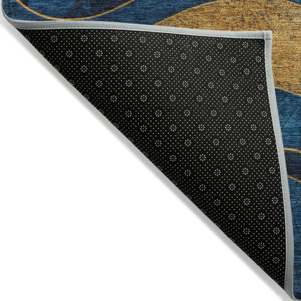 Machine Washable Indoor/Outdoor Chantille ACN1892 Blue 5' x 7'6" Rug