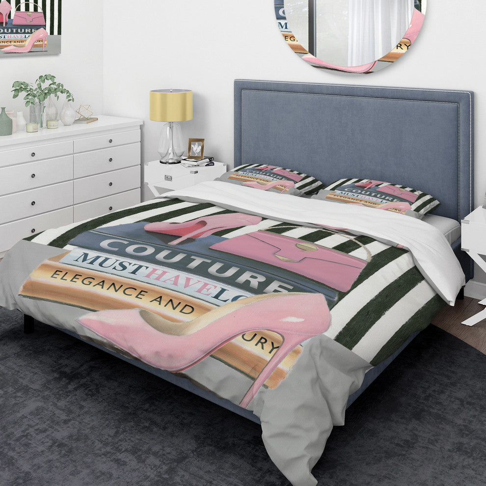 Glam Fashion High Heels Vii Glam Duvet Cover Set, Twin