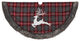 48-in D Buffalo Plaid Tree Skirt w/ Deer