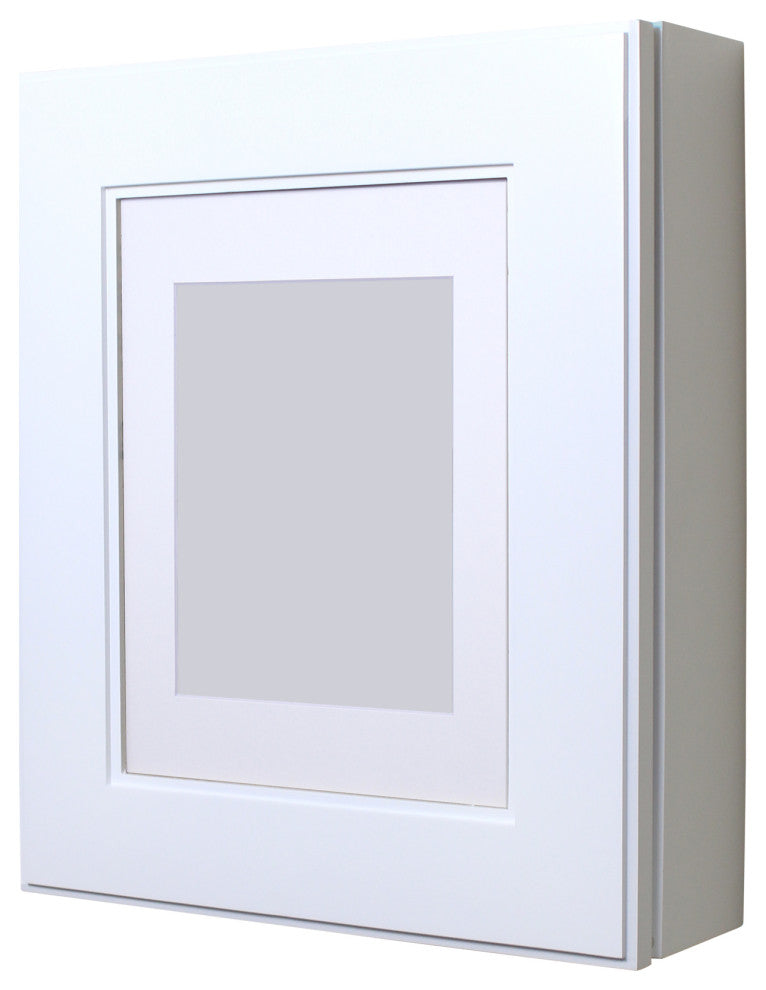 Wall-Mount Picture Perfect Medicine Cabinet, Shaker White