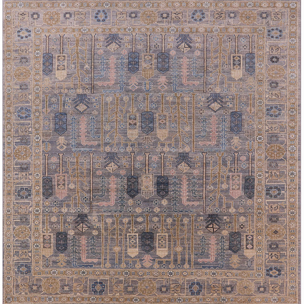 Ahgly Company Indoor Square Mid-Century Modern Area Rugs, 3' Square