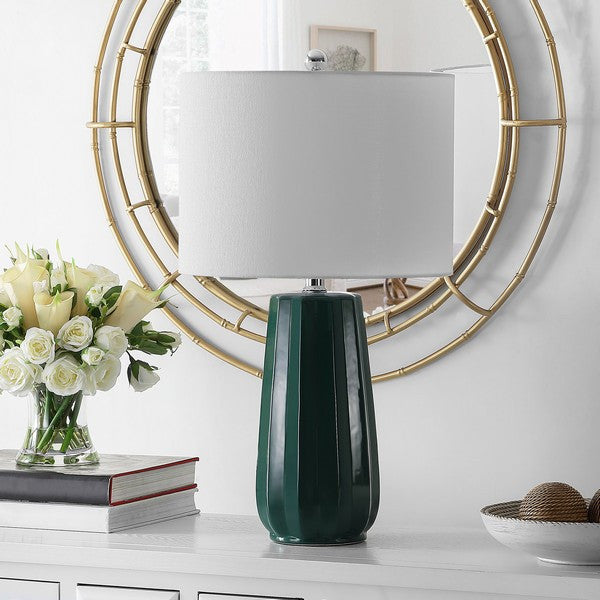 Safavieh Yani Table Lamp Dark Green