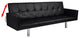 vidaXL Sofa Bed With Armrest Black Artificial Leather