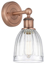Brookfield 1-Light 6" Sconce, Antique Copper Finish, Clear Shade