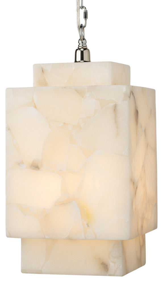 Borealis Alabaster Cube 1-Light Pendant