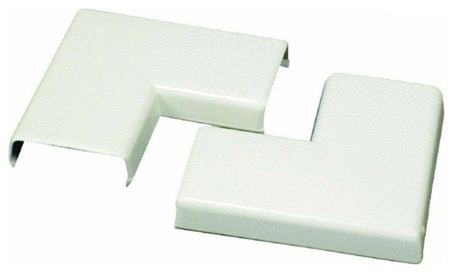 Wiremold NM6 Nonmetallic Raceway Flat Elbow, Ivory, 2-Pack