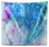Clear Blue Magic Stormy Sky Abstract Wall Tapestry, 80"x68"
