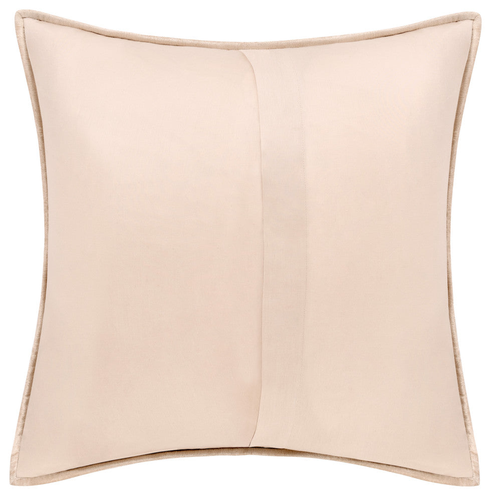 Dimitry 100% Rayon Velvet Shams, Nude, Euro