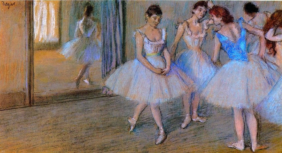 Edgar Degas Dancers in the Studio, 15"x30" Wall Decal