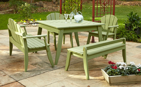 Plaza 2-Seat Bench No Back, Butter (Distressed)