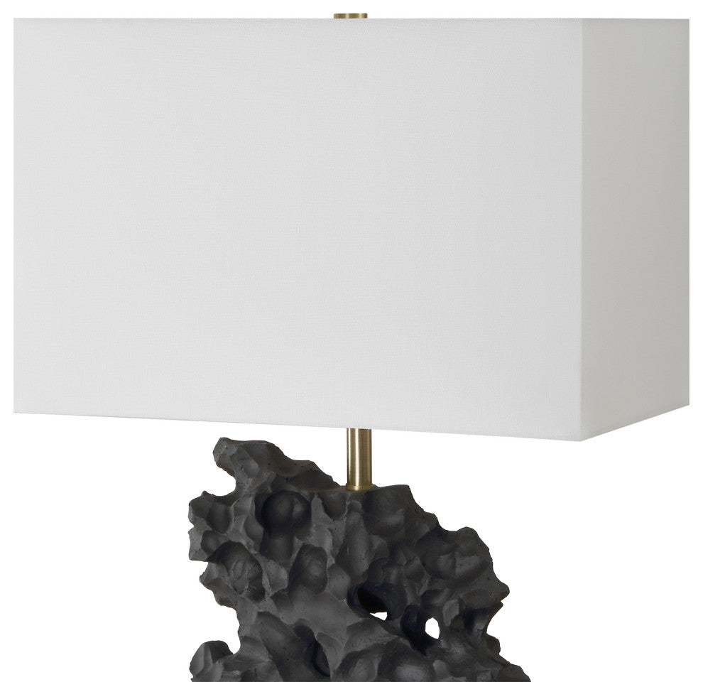 Uttermost Basalt Black Stone Table Lamp