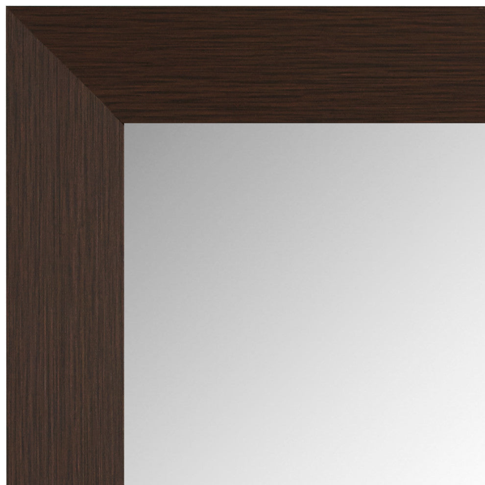 Pendleton Framed Wall Mirror, Espresso Textured, 28" X 24"