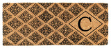 Regency Monogram Doormat, 18"x46"x1.5", C