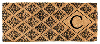 Regency Monogram Doormat, 18"x46"x1.5", C