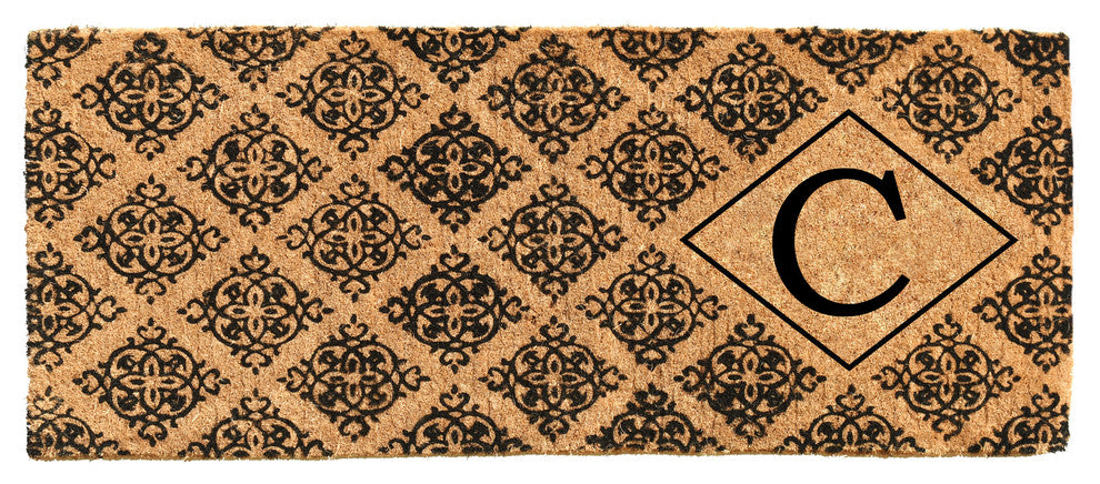 Regency Monogram Doormat, 18"x46"x1.5", C